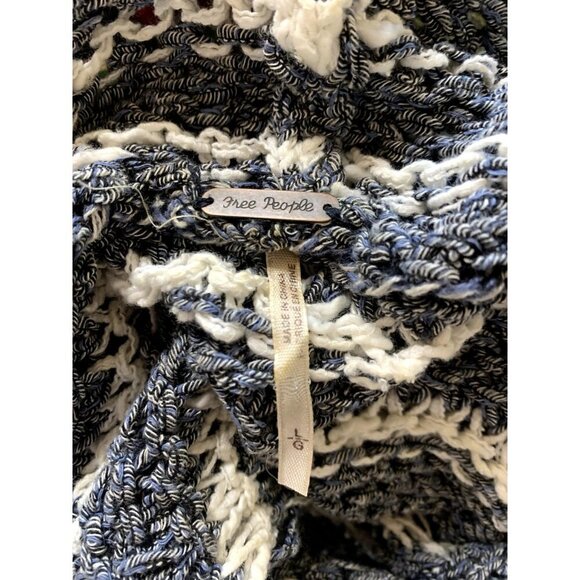 Free People Boho Folksong Knit Striped High Low Tunic Large - Picture 8 of 8